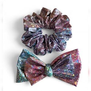HANDMADE Multicolor Scrunchie and Bow Set